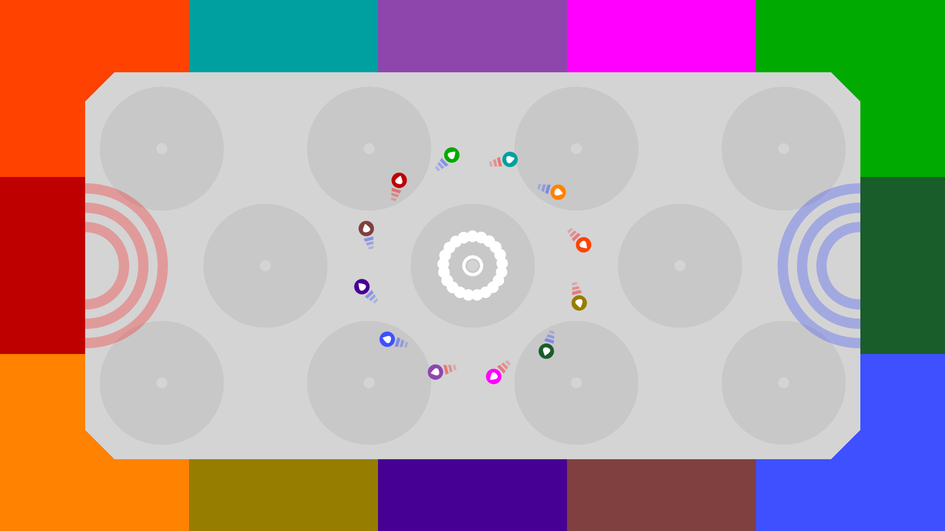 12 orbits - Multiball - 12 players - posing